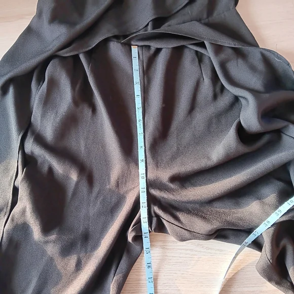 Venus One-Shoulder Draped Front Black Special Occasion Jumpsuit, Women's 10 - Picture 9 of 13